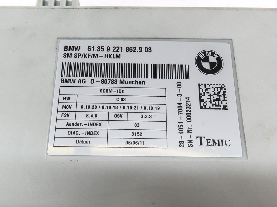 Thumbnail 4: 2011-2014 BMW X5 X5M X6 X6M (E70 E71) LEFT FRONT DRIVER SEAT CONTROL MODULE