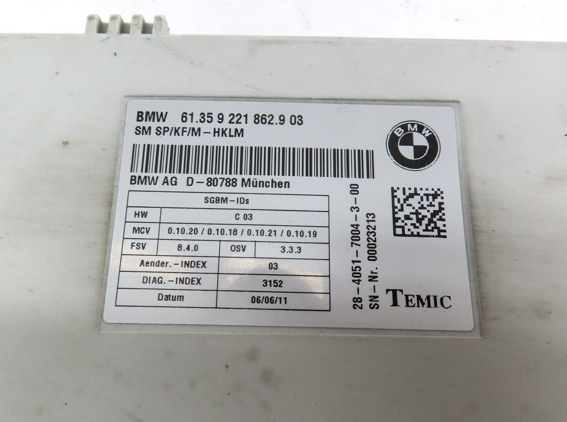 Thumbnail 4: 2011-2014 BMW X5 X5M X6 X6M (E70 E71) RIGHT FRONT PASSENGER SEAT CONTROL MODULE