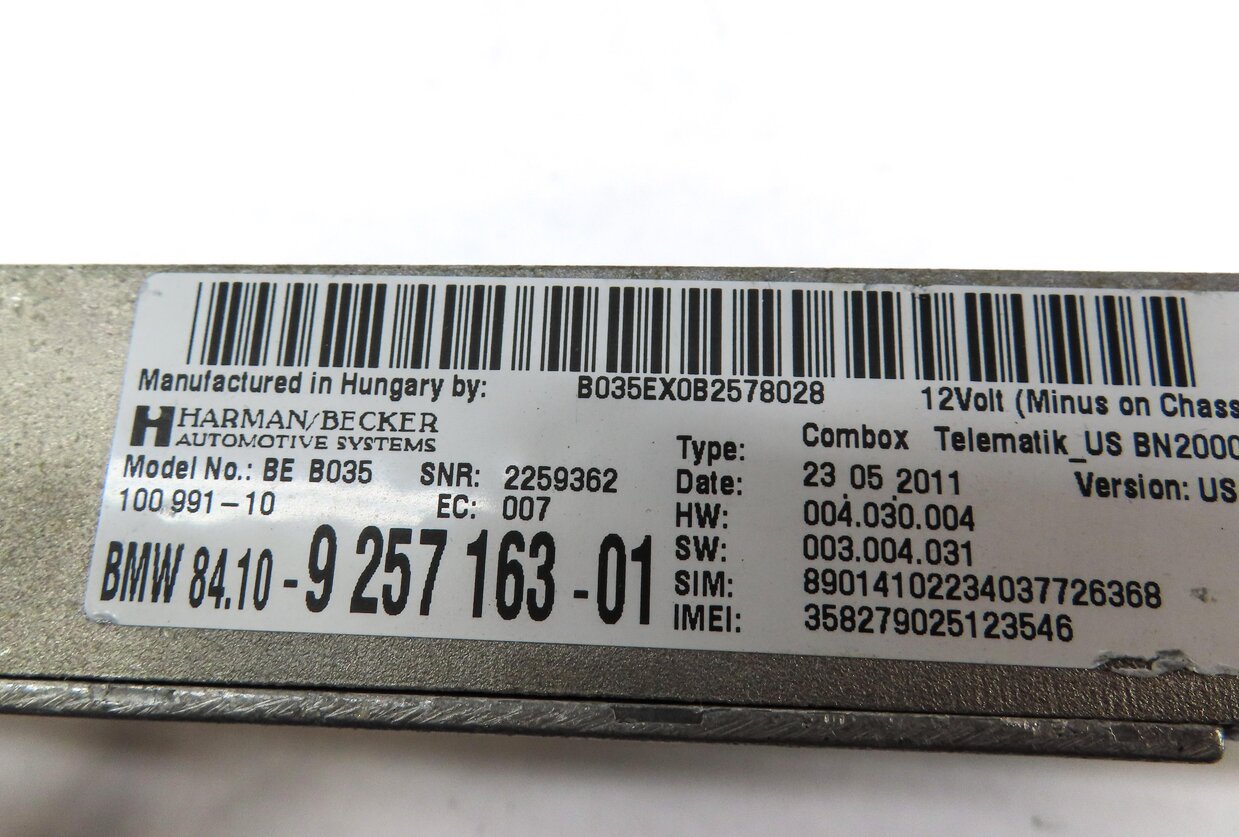 Thumbnail 4: 10-14 BMW 335i X5 X6 (E70 E71 E90) BLUETOOTH TELEMATICS COMBOX CONTROL MODULE