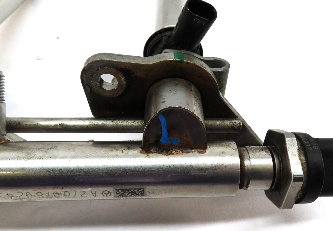 Thumbnail 8: 12-20 MERCEDES W204 W212 X166 3.5L TURBO LEFT & RIGHT FUEL RAIL & INJECTOR SET6
