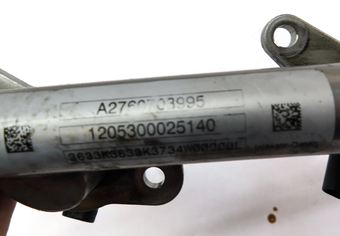 Thumbnail 9: 12-20 MERCEDES W204 W212 X166 3.5L TURBO LEFT & RIGHT FUEL RAIL & INJECTOR SET6