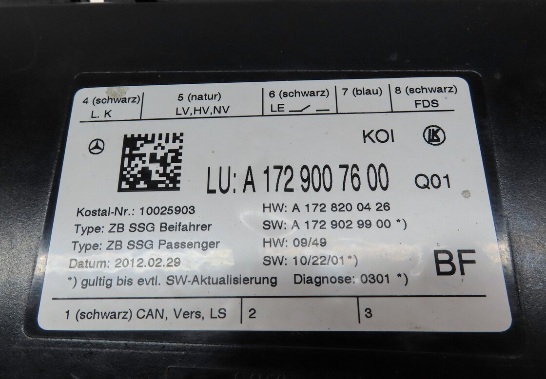 Thumbnail 4: 10-18 MERCEDES E CLS CLASS (W212 W218) RIGHT FRONT PASSENGER SEAT CONTROL MODULE