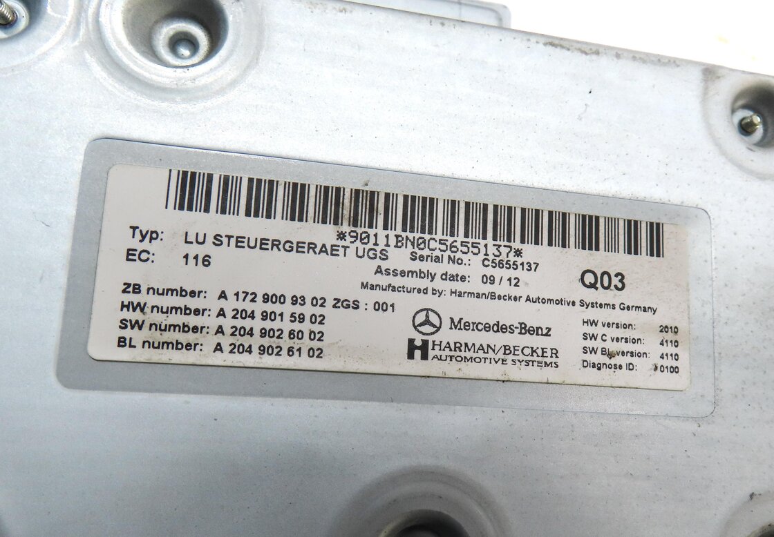 Thumbnail 4: 10-15 MERCEDES C CL E GLK ML S CLS SLK (W204 W212 W166) MEDIA INTERFACE MODULE
