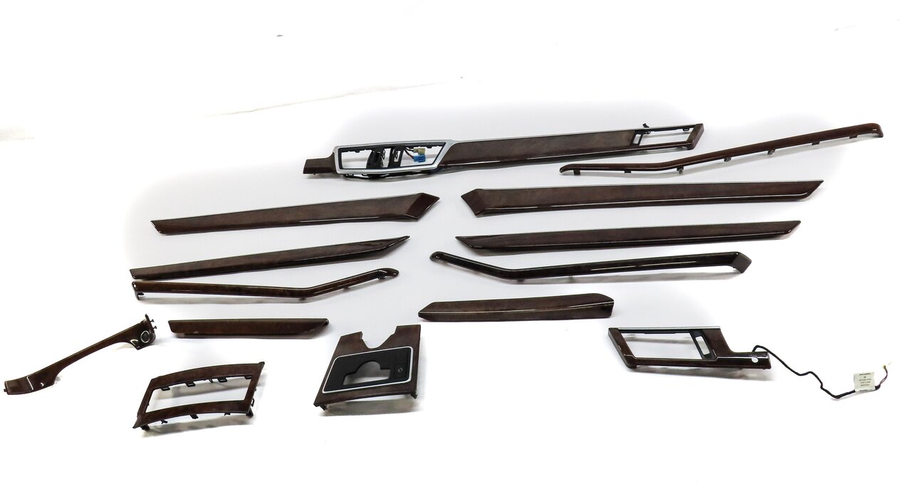 2012 MERCEDES E CLASS SEDAN (W212) FRONT REAR LEFT RIGHT WALNUT WOOD TRIM SET14
