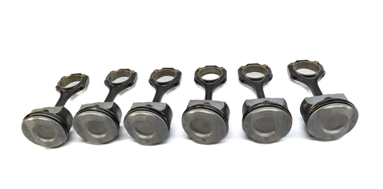 Thumbnail 7: 07-13 MERCEDES E (09 GL ML R) CLASS (W164 W211 X164) DIESEL PISTON SET 6 w/ RODS