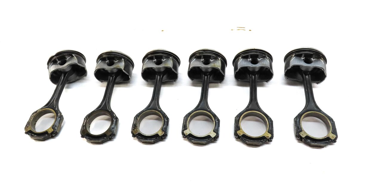 Thumbnail 9: 07-13 MERCEDES E (09 GL ML R) CLASS (W164 W211 X164) DIESEL PISTON SET 6 w/ RODS