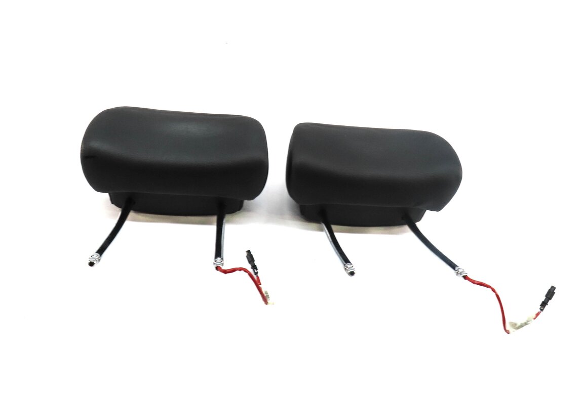 Thumbnail 2: 08-10 BMW X5 X6 (E70 E71) FRONT LEFT & RIGHT HEADREST SET (BLACK NEVADA LEATHER)