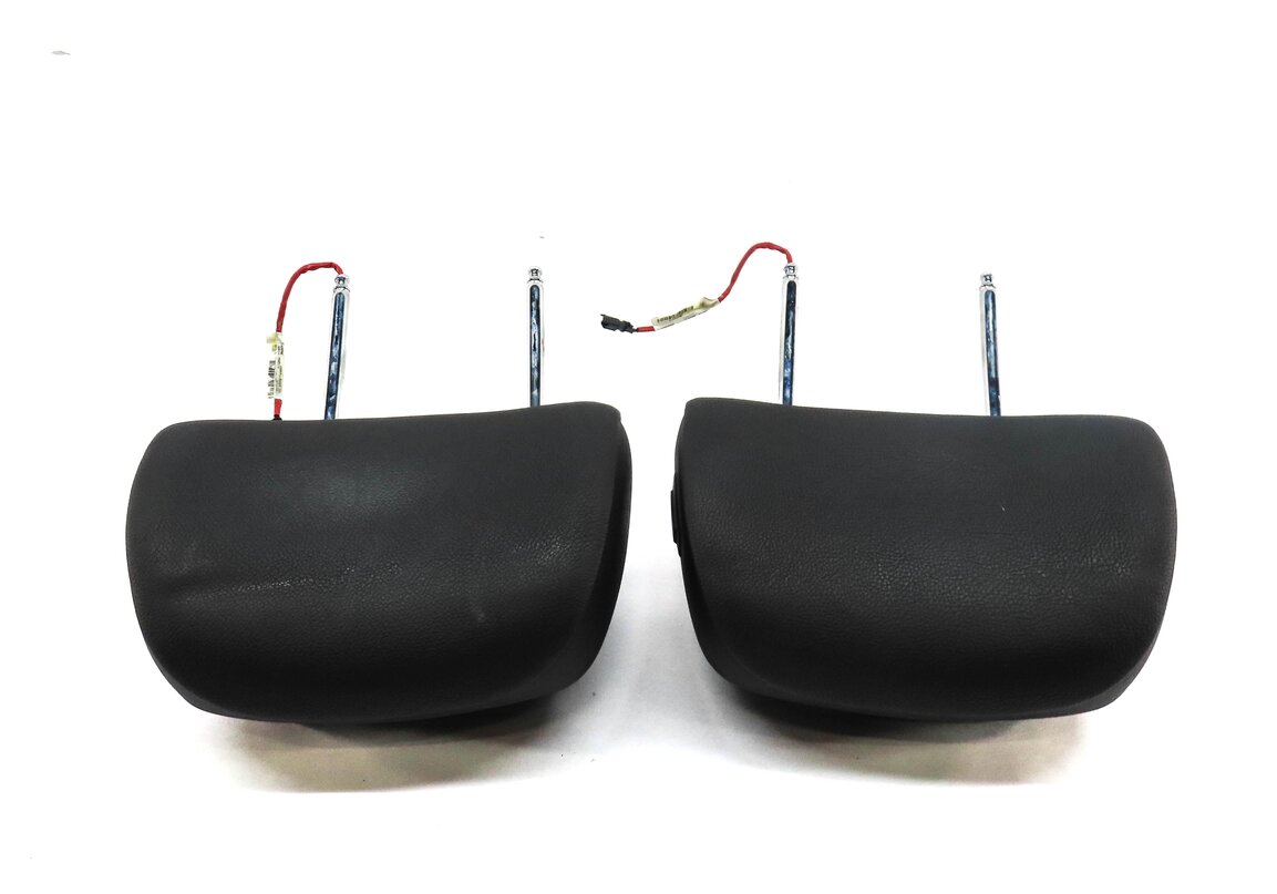 Thumbnail 3: 08-10 BMW X5 X6 (E70 E71) FRONT LEFT & RIGHT HEADREST SET (BLACK NEVADA LEATHER)