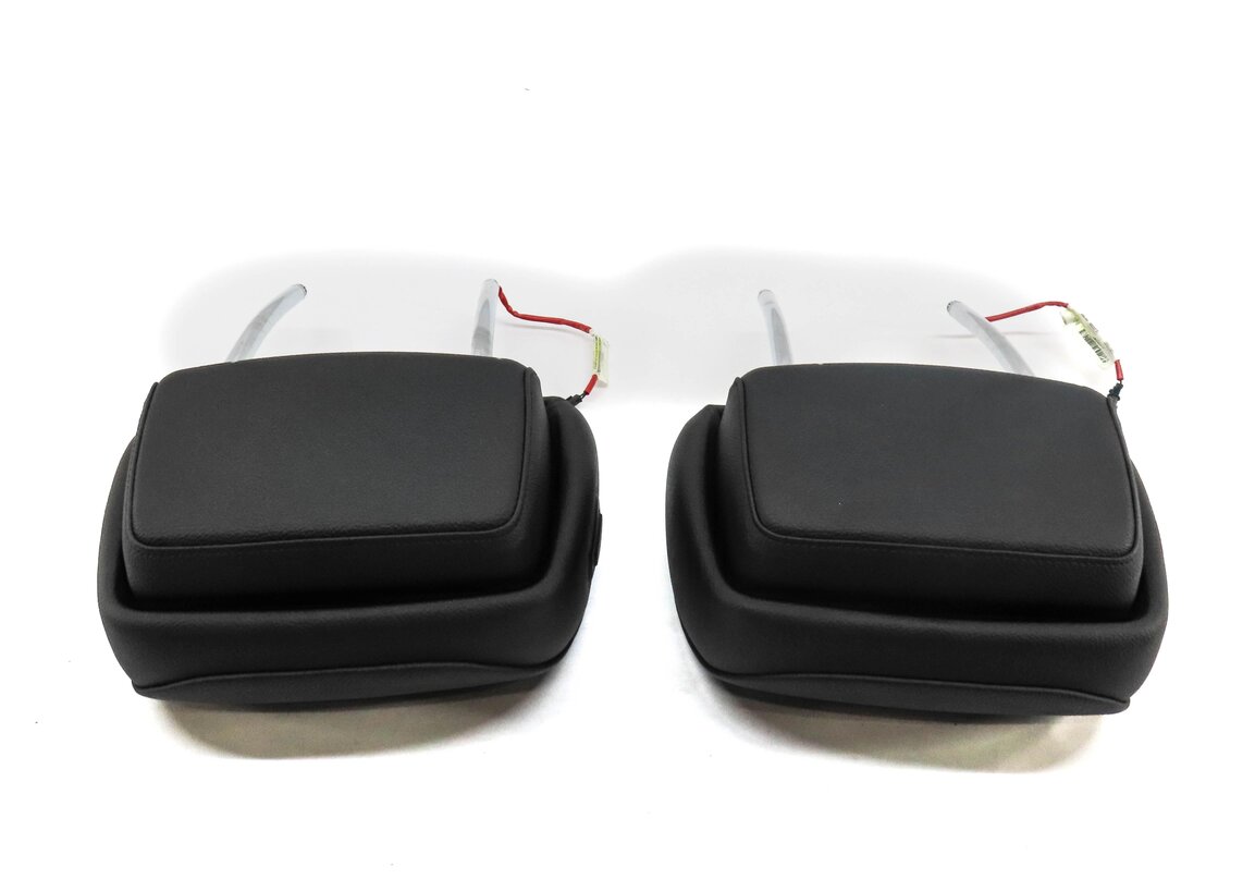 Thumbnail 4: 08-10 BMW X5 X6 (E70 E71) FRONT LEFT & RIGHT HEADREST SET (BLACK NEVADA LEATHER)