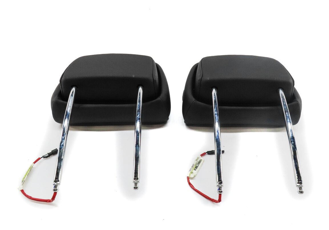 Thumbnail 5: 08-10 BMW X5 X6 (E70 E71) FRONT LEFT & RIGHT HEADREST SET (BLACK NEVADA LEATHER)
