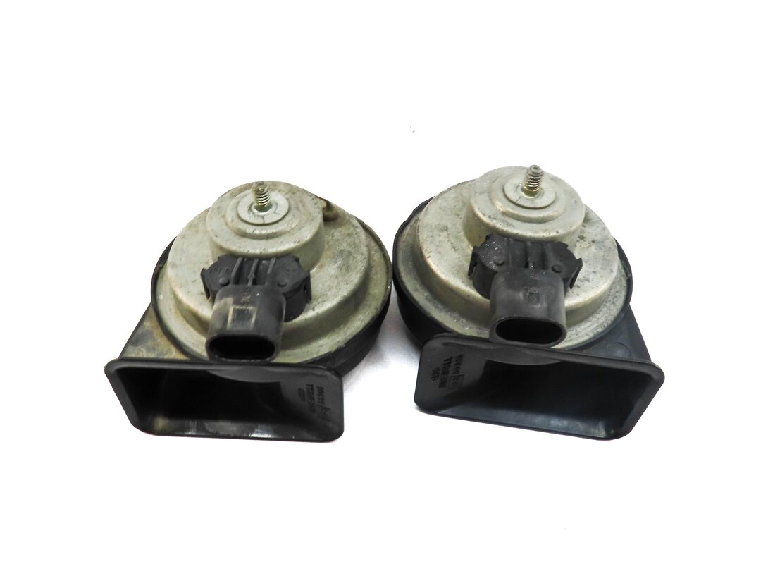 Thumbnail 3: 2007-2011 BMW X5 X6 (E70 E71 E72) HIGH & LOW TONE NOTE EMERGENCY SAFETY HORN SET