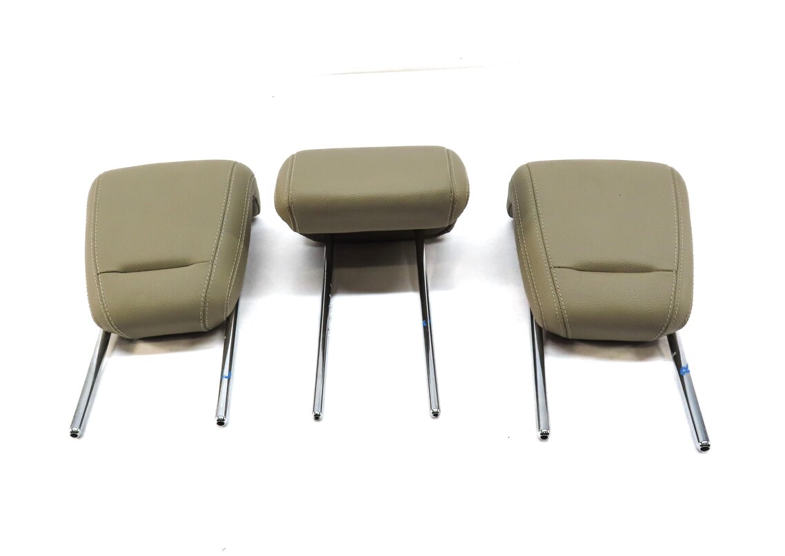 Thumbnail 2: 12-15 MERCEDES ML-CLASS (W166) REAR LEFT CENTER RIGHT SEAT HEADREST SET (BEIGE)
