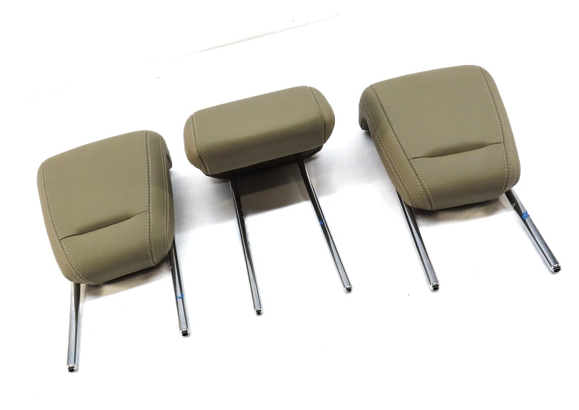 Thumbnail 3: 12-15 MERCEDES ML-CLASS (W166) REAR LEFT CENTER RIGHT SEAT HEADREST SET (BEIGE)