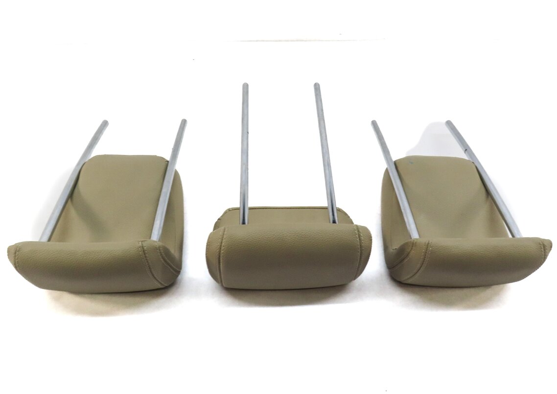 Thumbnail 5: 12-15 MERCEDES ML-CLASS (W166) REAR LEFT CENTER RIGHT SEAT HEADREST SET (BEIGE)