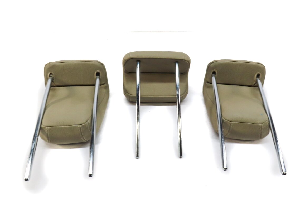 Thumbnail 6: 12-15 MERCEDES ML-CLASS (W166) REAR LEFT CENTER RIGHT SEAT HEADREST SET (BEIGE)