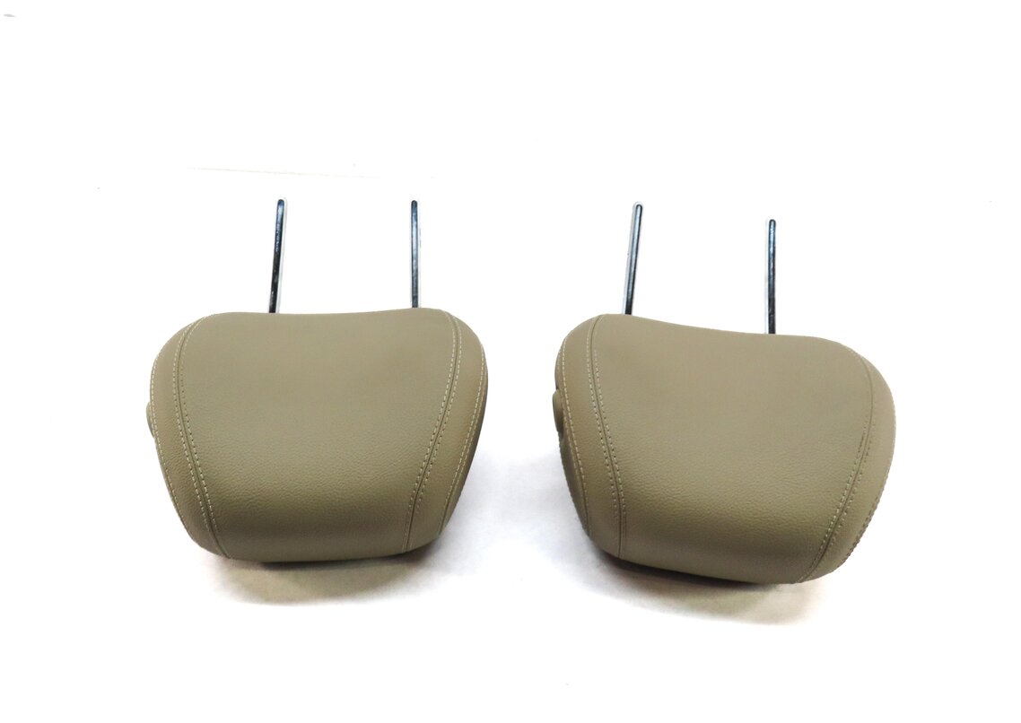 Thumbnail 4: 12-13 MERCEDES ML GL (X166 W166) FRONT LEFT & RIGHT SEAT HEADREST SET (BEIGE)