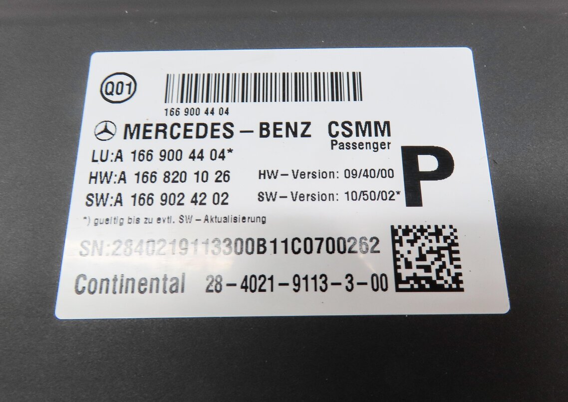 Thumbnail 4: 2012 MERCEDES ML350 (W166) FRONT RIGHT PASSENGER SEAT CONTROL MODULE 1669004404