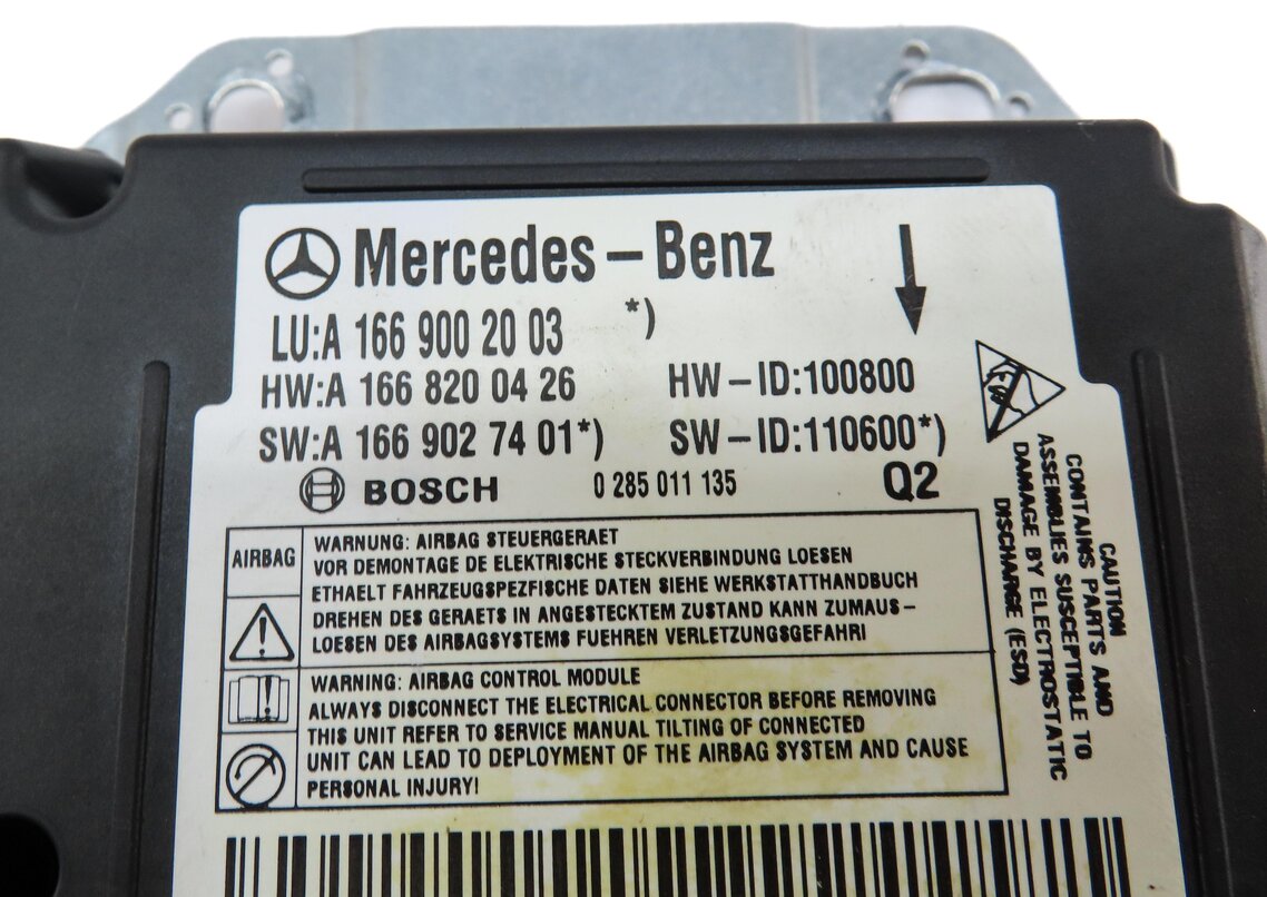 Thumbnail 4: 12-15 MERCEDES G63 GL ML CLASS (W166 X166 X463) SRS SAFETY BAG CONTROL MODULE