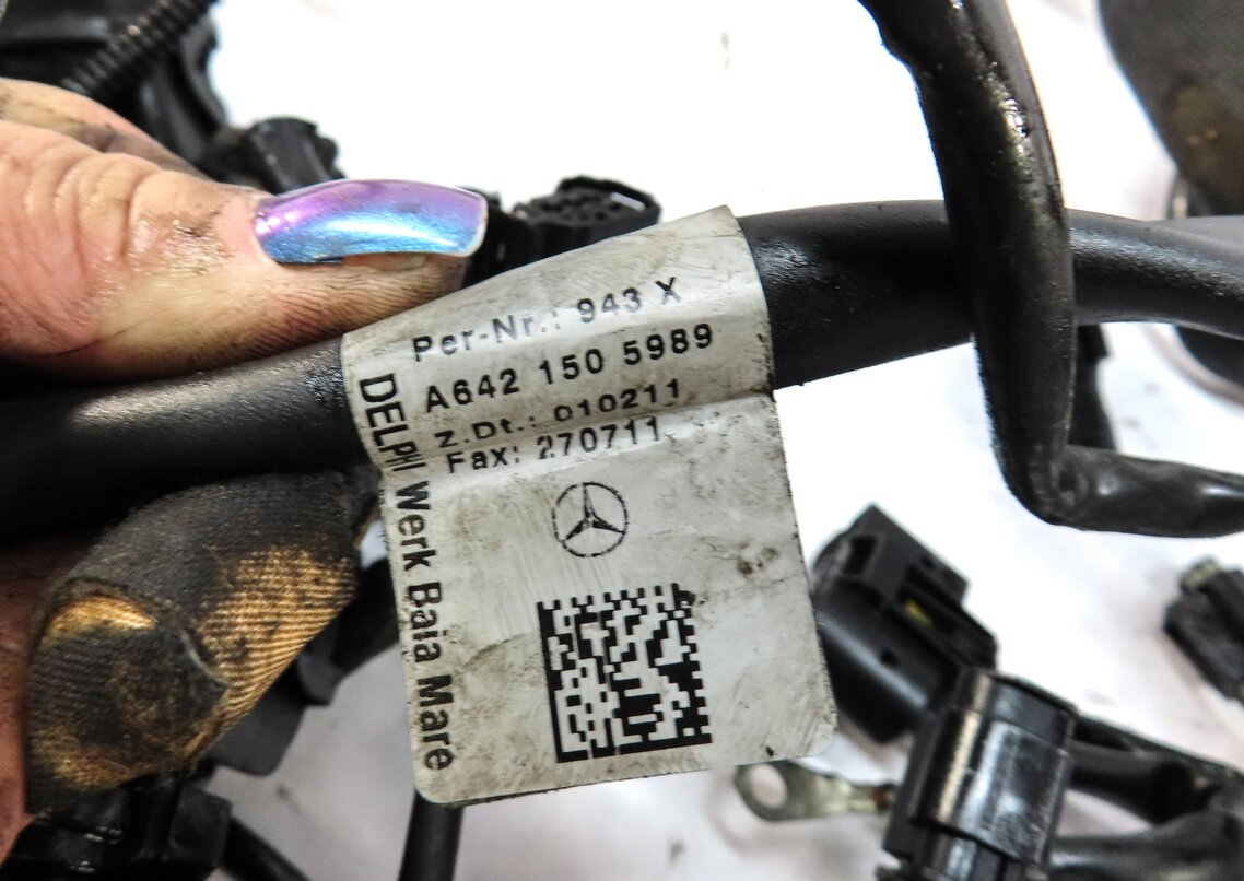 Thumbnail 6: 2012 MERCEDES ML350 (W166) 3.0L TURBO DIESEL OM642 ENGINE WIRE WIRING HARNESS