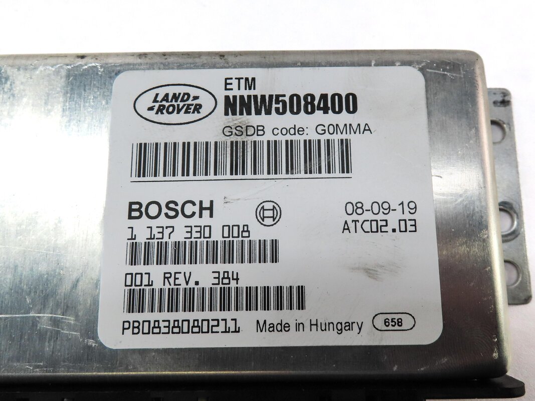Thumbnail 4: 2009 RANGE ROVER (L322) LOCKING DIFFERENTIAL CONTROL MODULE NNW508400