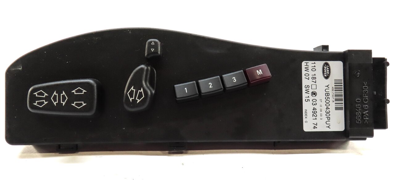 Thumbnail 3: 09 RANGE ROVER L322 FRONT LEFT DRIVER SEAT MEMORY ADJUSTMENT ADJUST SWITCH BLACK