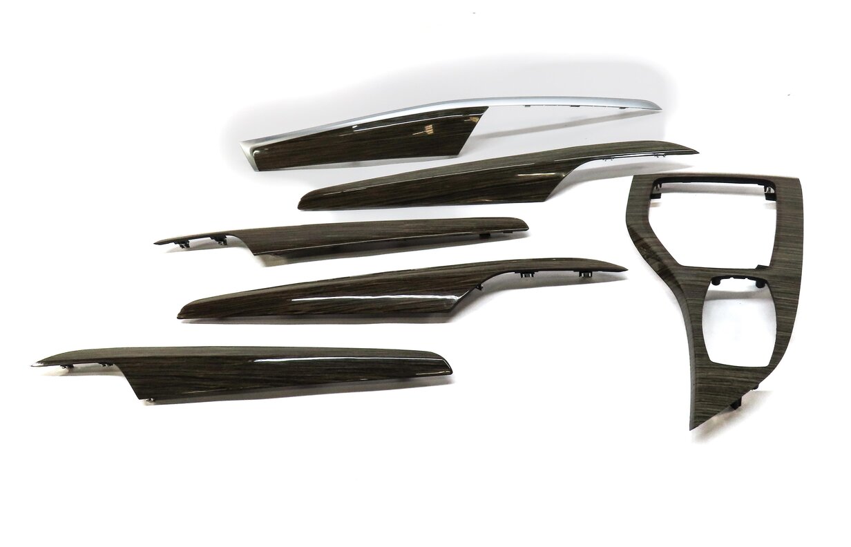 Thumbnail 2: 2015 BMW X1 (E84) FRONT REAR LEFT RIGHT DOOR DASH CONSOLE TRIM SET FINELINE WOOD
