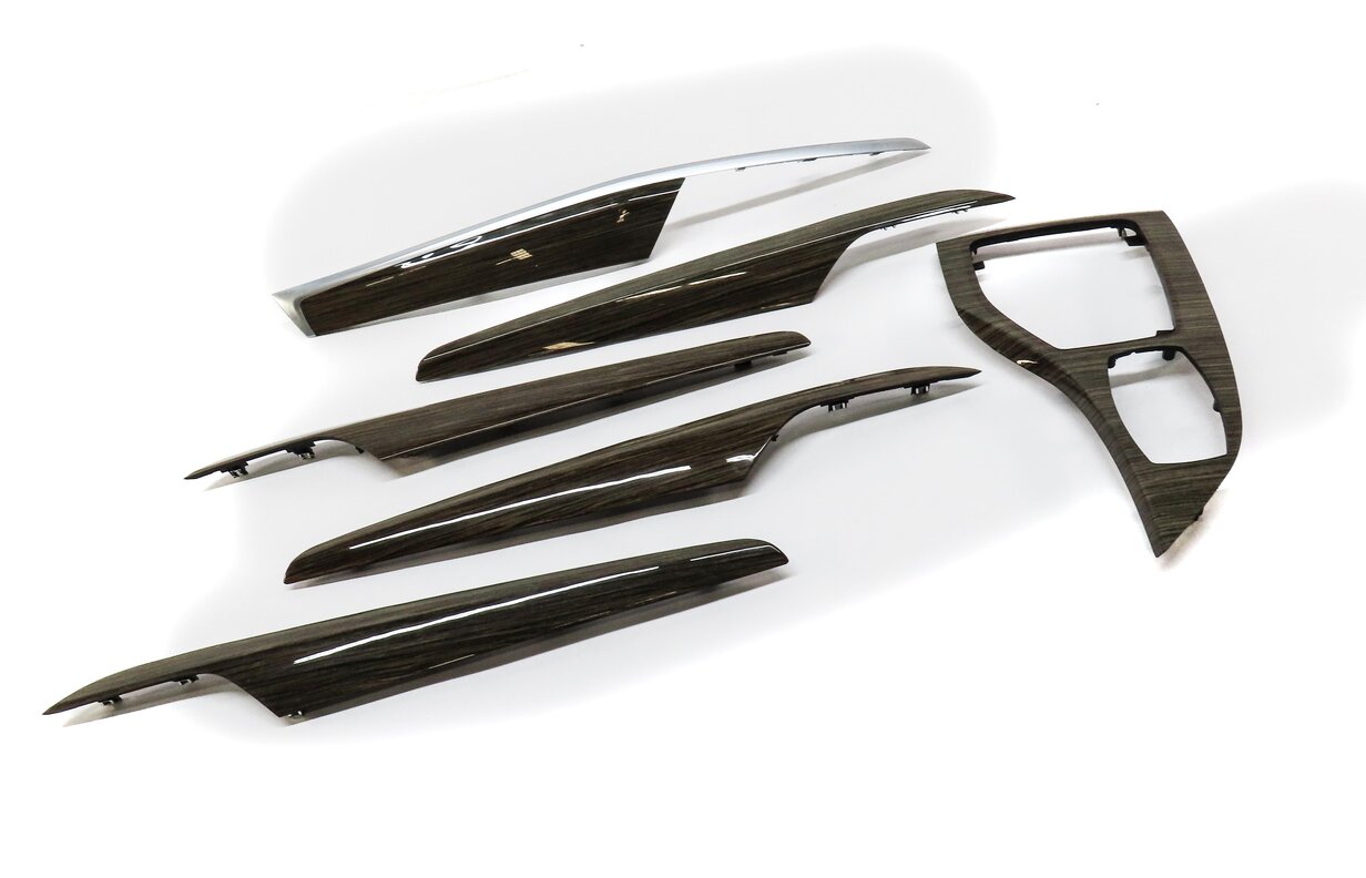 Thumbnail 3: 2015 BMW X1 (E84) FRONT REAR LEFT RIGHT DOOR DASH CONSOLE TRIM SET FINELINE WOOD