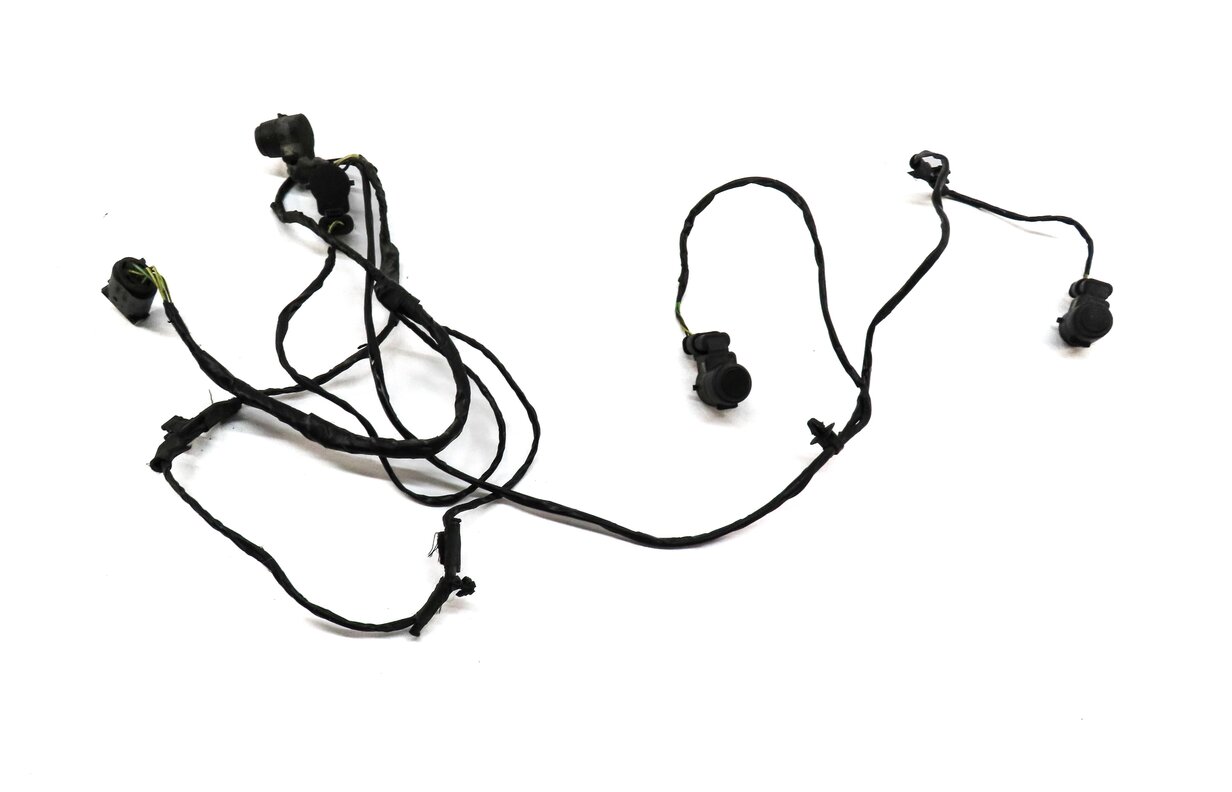 Thumbnail 1: 2015 BMW X1 (E84) FRONT PARK ASSIST PDC SENSOR SET4 (BLACK) w/ WIRING HARNESS