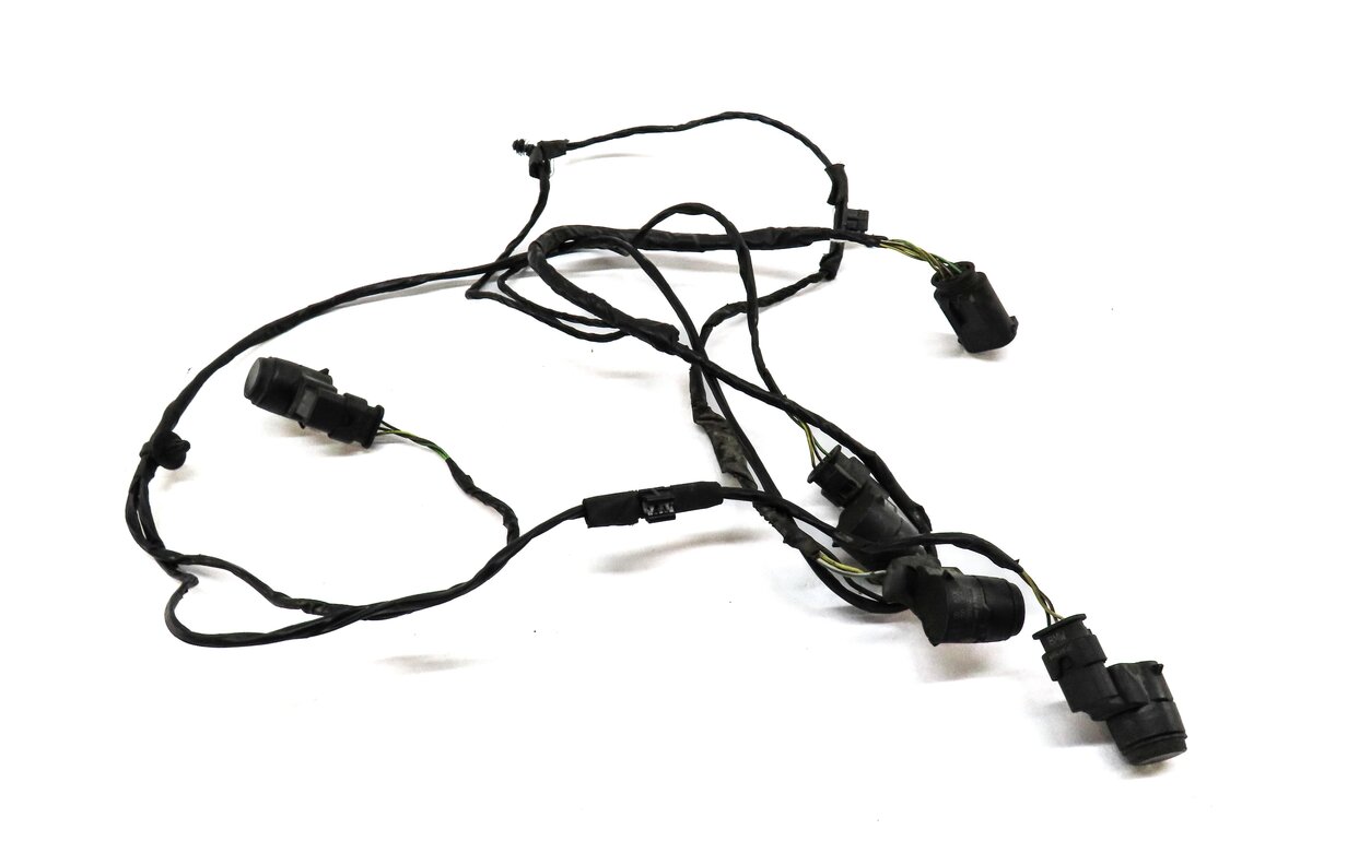 Thumbnail 3: 2015 BMW X1 (E84) FRONT PARK ASSIST PDC SENSOR SET4 (BLACK) w/ WIRING HARNESS