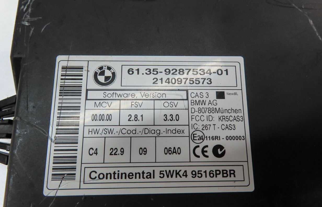 Thumbnail 7: 13-16 BMW X1 Z4 E84 E89 2.0L N20 TURBO ECM DME CAS 3 IMMOBILIZER MODULE KEY SET