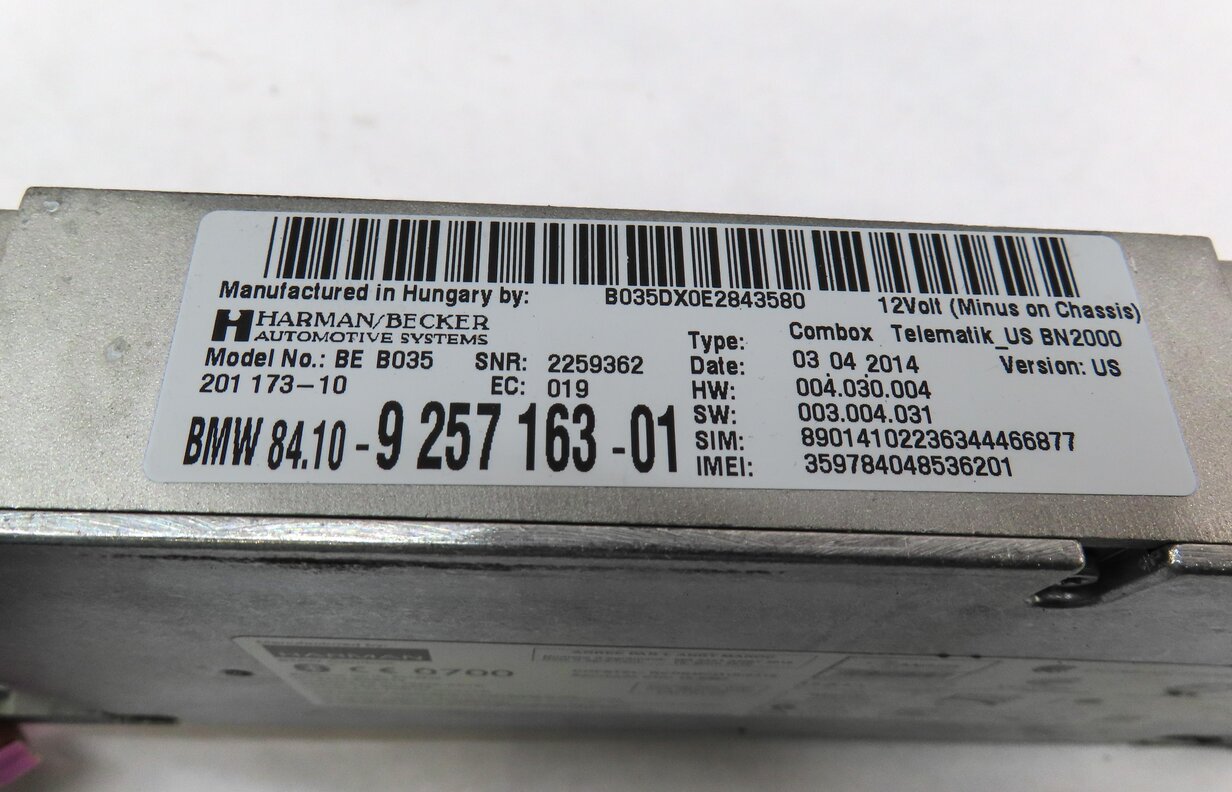 Thumbnail 4: 2015 BMW X1 (E84) TELEMATICS TELEMATIK COMBOX COMMUNICATION MODULE 84109257163
