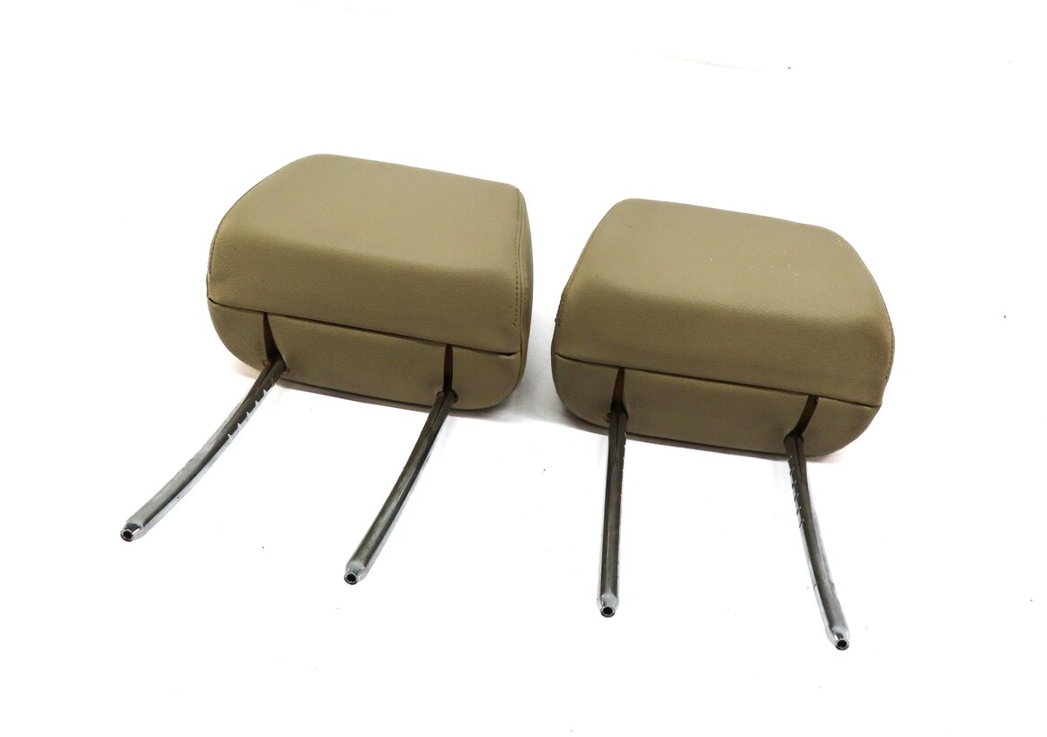 13-15 BMW X1 (E84) FRONT LEFT DRIVER & RIGHT PASSENGER SEAT HEADREST SET (BEIGE)