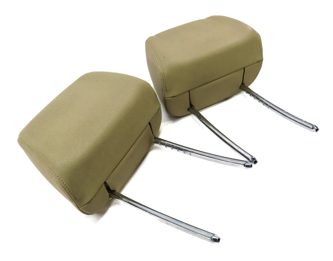 13-15 BMW X1 (E84) FRONT LEFT DRIVER & RIGHT PASSENGER SEAT HEADREST SET (BEIGE)
