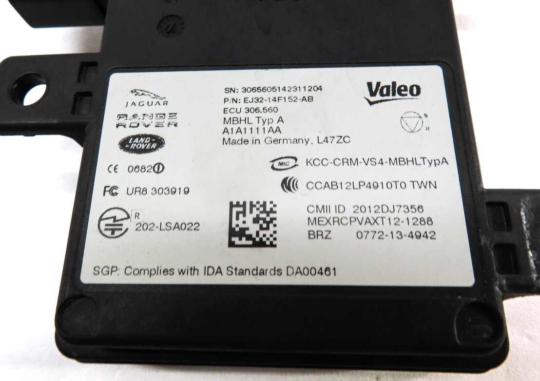 Thumbnail 4: 2015 RANGE ROVER EVOQUE (L538) REAR RIGHT BLIND SPOT RADAR MODULE