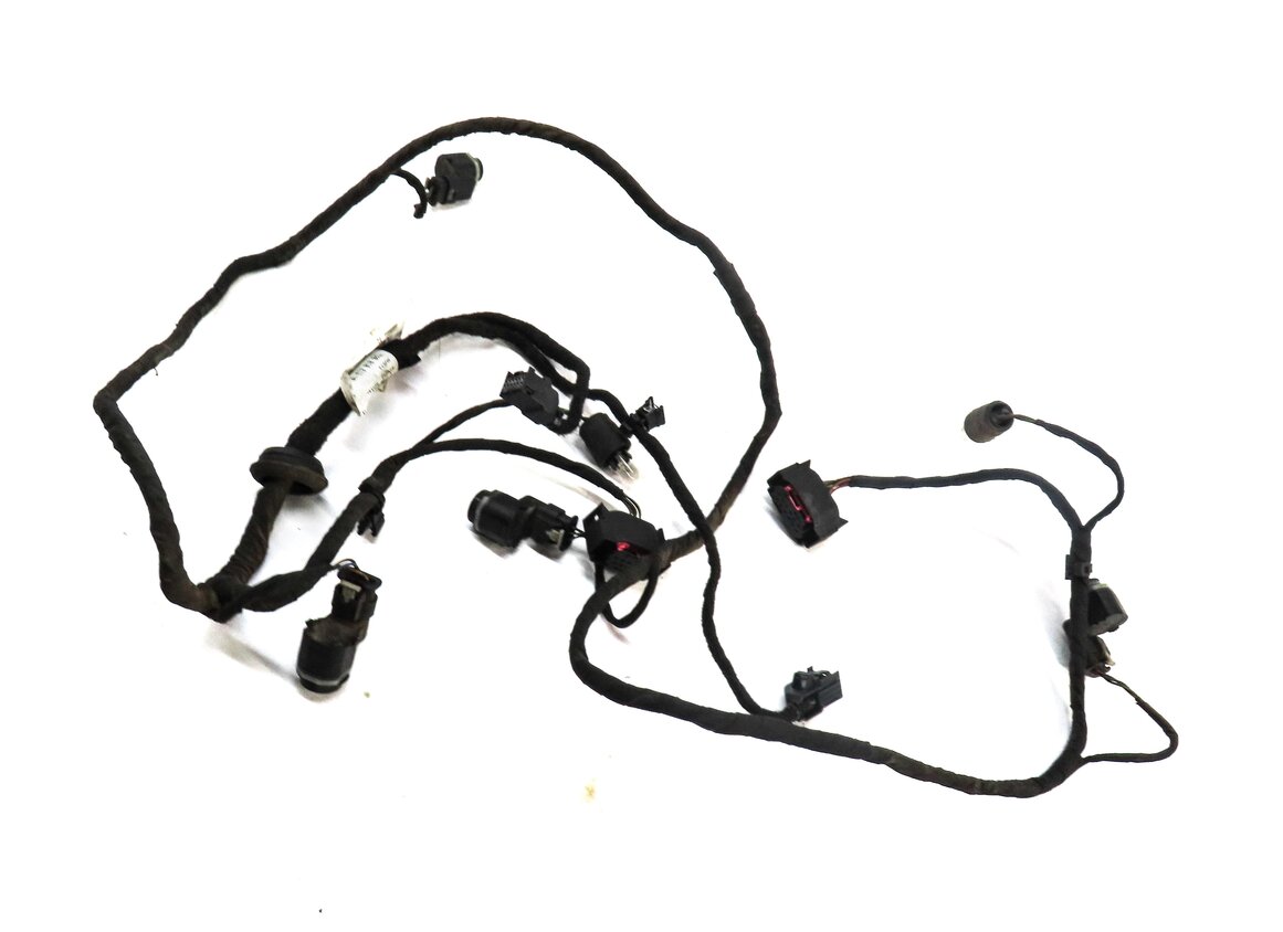 2012 AUDI A7 (C7 4G8) REAR PARK ASSIST PDC SENSOR SET 4 (BLACK) w/ WIRE HARNESS