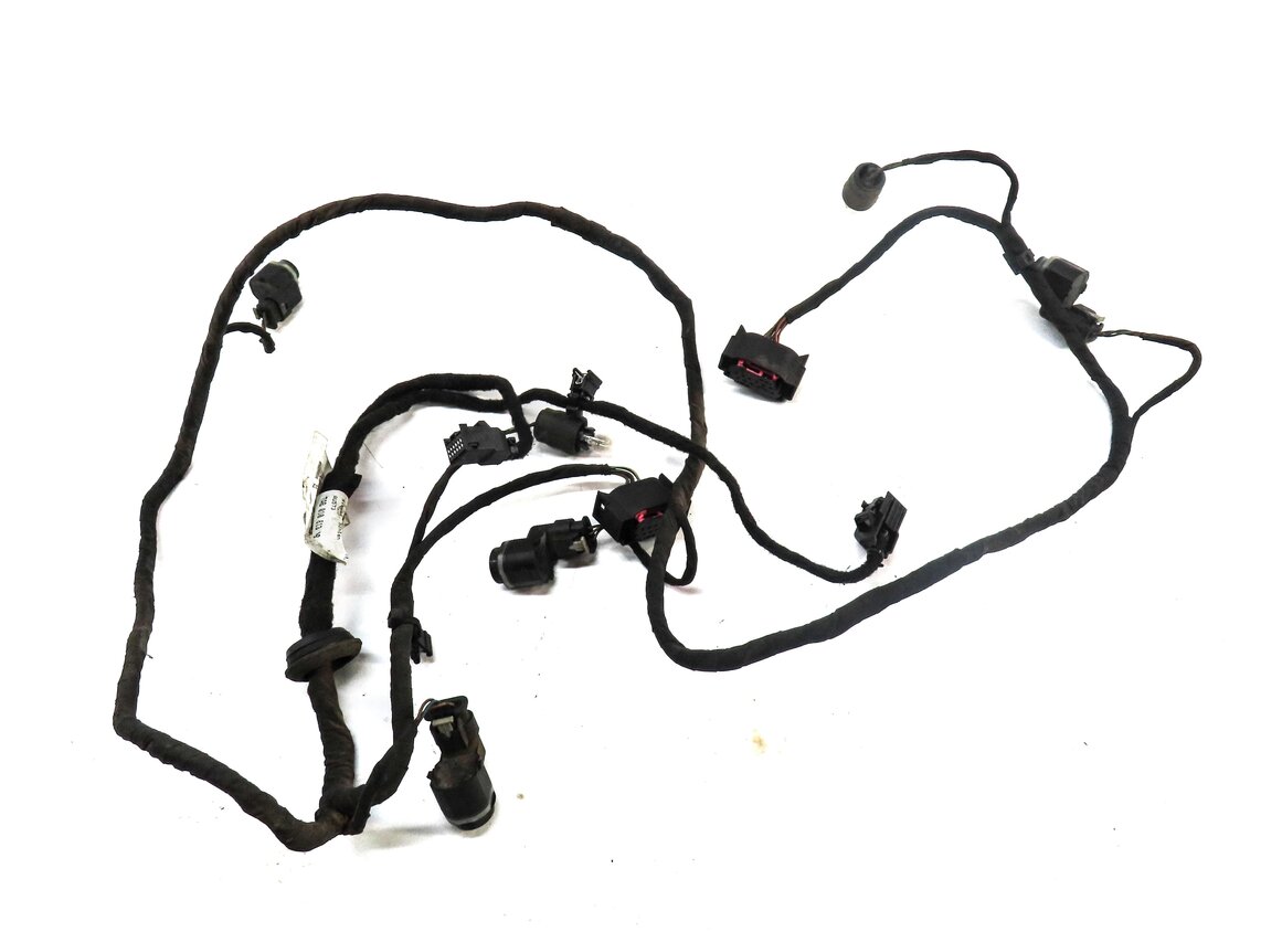 Thumbnail 2: 2012 AUDI A7 (C7 4G8) REAR PARK ASSIST PDC SENSOR SET 4 (BLACK) w/ WIRE HARNESS