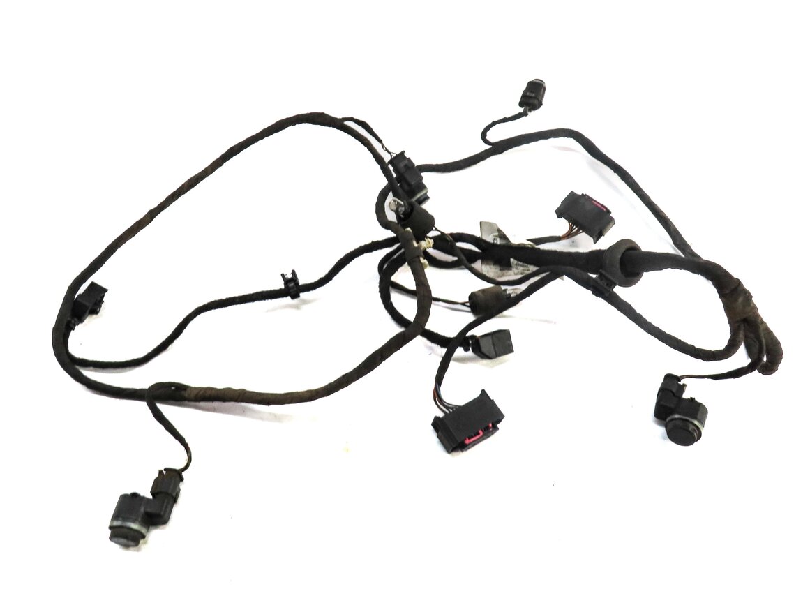 Thumbnail 3: 2012 AUDI A7 (C7 4G8) REAR PARK ASSIST PDC SENSOR SET 4 (BLACK) w/ WIRE HARNESS