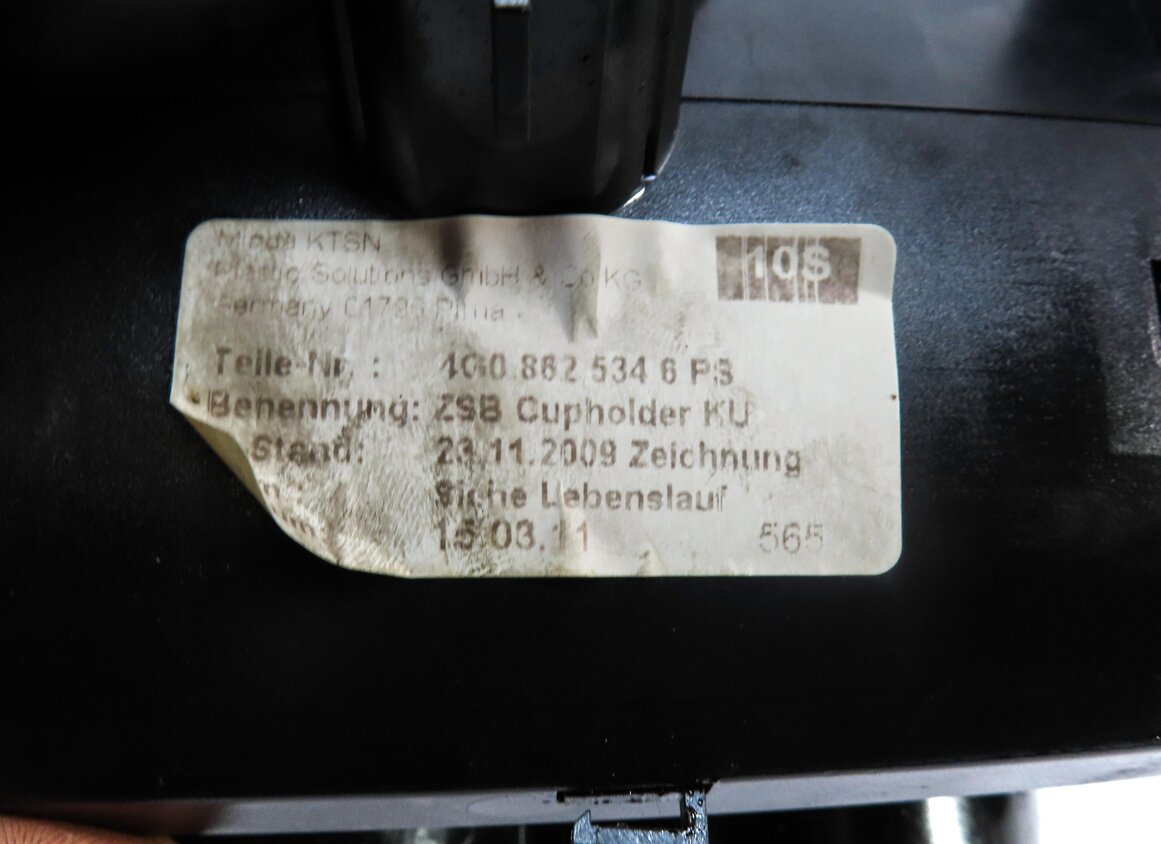 Thumbnail 4: 2012 AUDI A7 (C7 4G8) FRONT CENTER CONSOLE CUP HOLDER CUPHOLDER 4G0862534