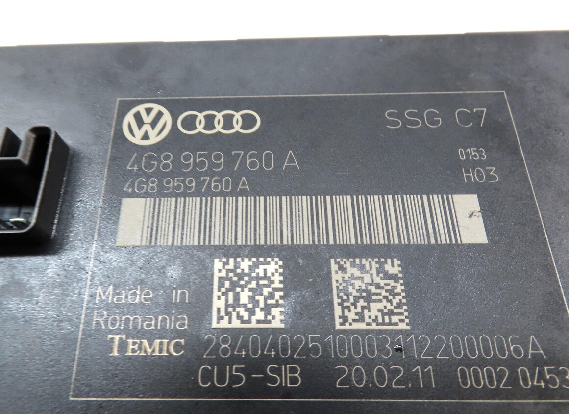 Thumbnail 4: 2012 AUDI A7 (C7 4G8) FRONT LEFT DRIVER SEAT CONTROL MODULE 4G8959760A