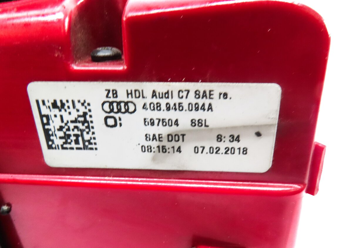 Thumbnail 6: 2012-2015 AUDI A7 S7 (C7 4G8) RIGHT PASSENGER INNER TRUNK TAILLIGHT LIGHT LAMP