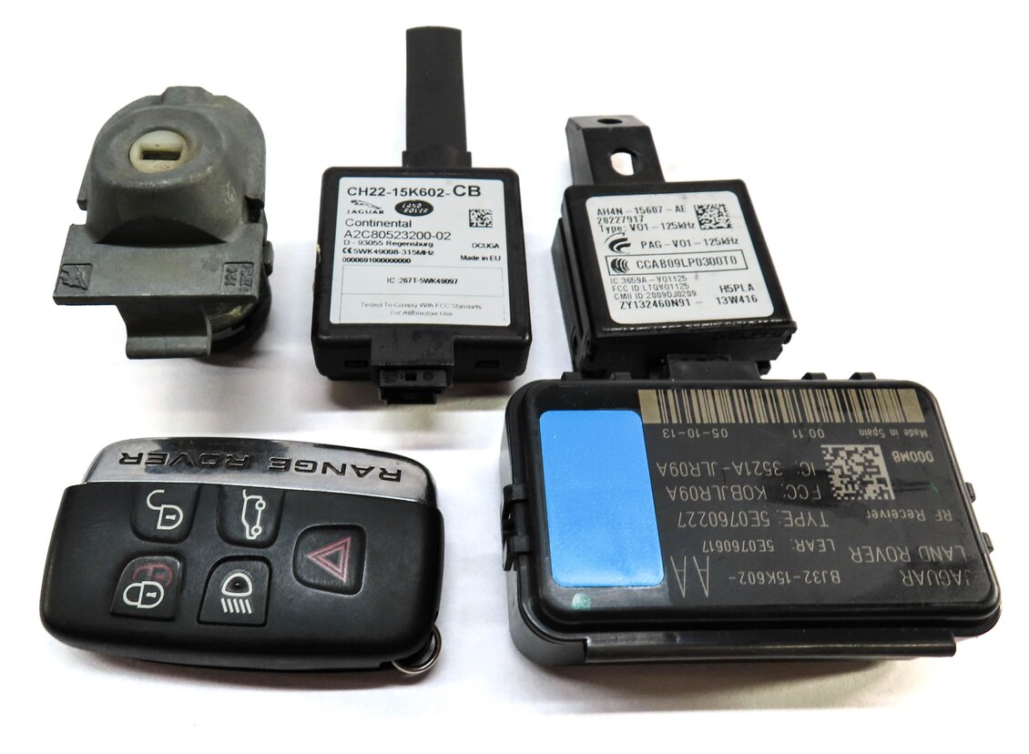 Thumbnail 7: 12-13 RANGE ROVER EVOQUE (L538) 2.0L TURBO ENGINE ECM IMMOBILIZER MODULE KEY SET
