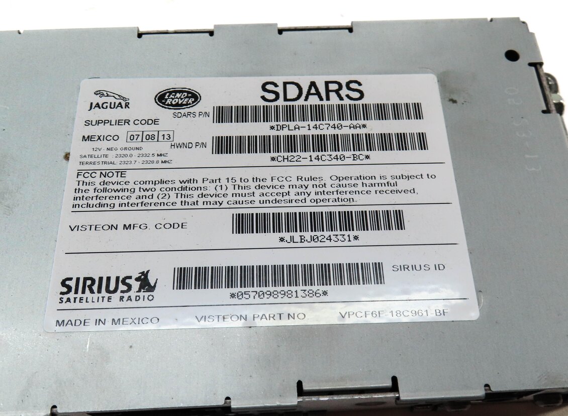 Thumbnail 5: 13-19 DISCOVERY SPORT LR4 RANGE ROVER SPORT EVOQUE - SIRIUS SATELLITE RECEIVER