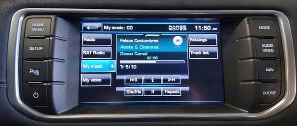 Thumbnail 2: 12-15 RANGE ROVER EVOQUE (L538) RADIO STEREO NAVIGATION SWITCH PANEL SCREEN TRIM