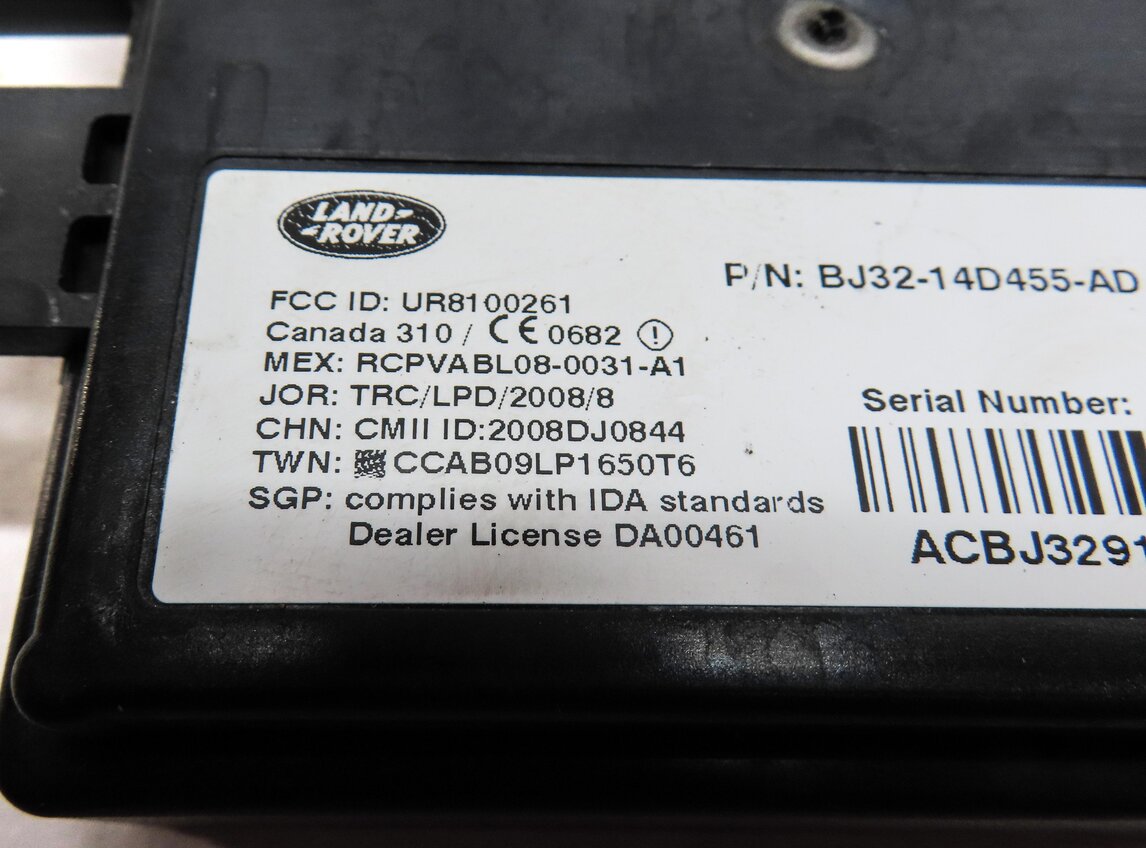 Thumbnail 6: 2013 LAND RANGE ROVER EVOQUE (L538) BLIND SPOT RADAR SENSOR CONTROL MODULE