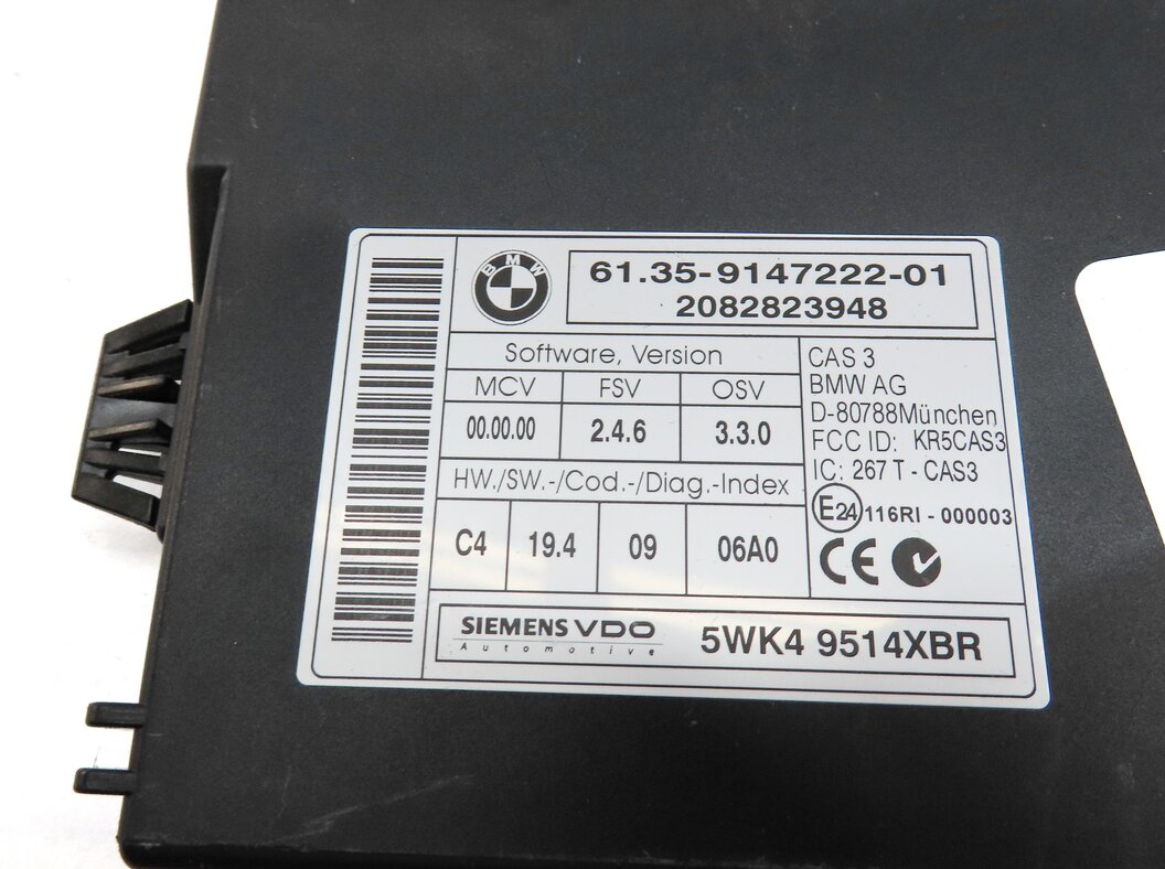Thumbnail 13: 08-13 BMW X5 X6 (E70 E71) 4.4L N63 ENGINE DME CAS 3 IMMOBILIZER MODULE KEY SET