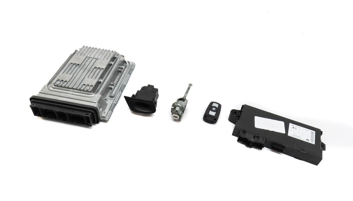 Thumbnail 3: 08-13 BMW X5 X6 (E70 E71) 4.4L N63 ENGINE DME CAS 3 IMMOBILIZER MODULE KEY SET