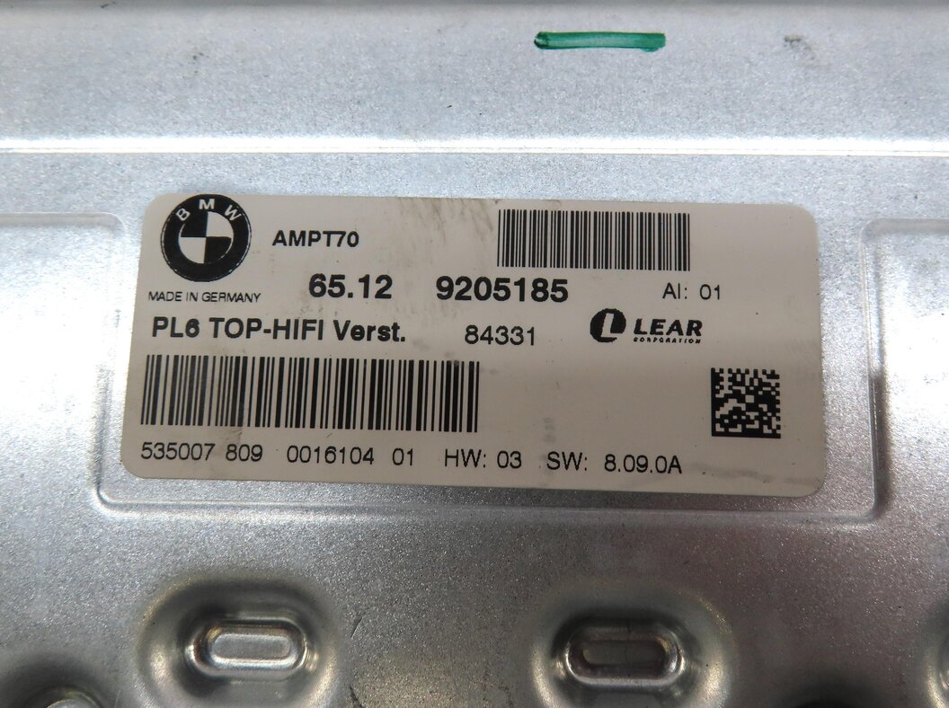 Thumbnail 5: 2009 BMW X6 (E71) RADIO STEREO SPEAKER LEAR PL6 TOP-HiFi AMPLIFIER 65129205185