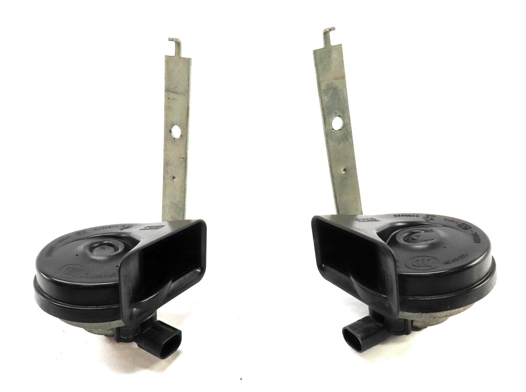 Thumbnail 2: 2007-2011 BMW X5 X6 (E70 E71 E72) HIGH & LOW TONE NOTE EMERGENCY SAFETY HORN SET