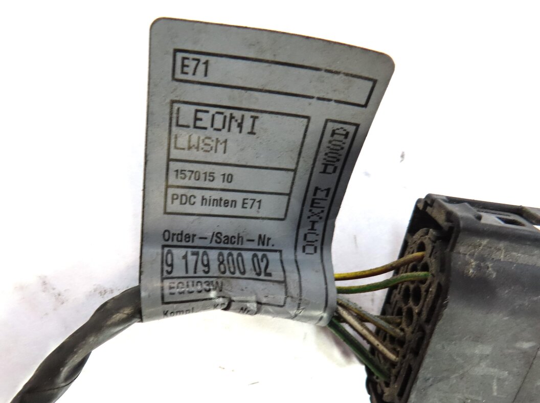 Thumbnail 4: 2009 BMW X6 (E71) REAR PARK DISTANCE PDC SENSOR SET 4 (BLACK 2) w/ WIRE HARNESS