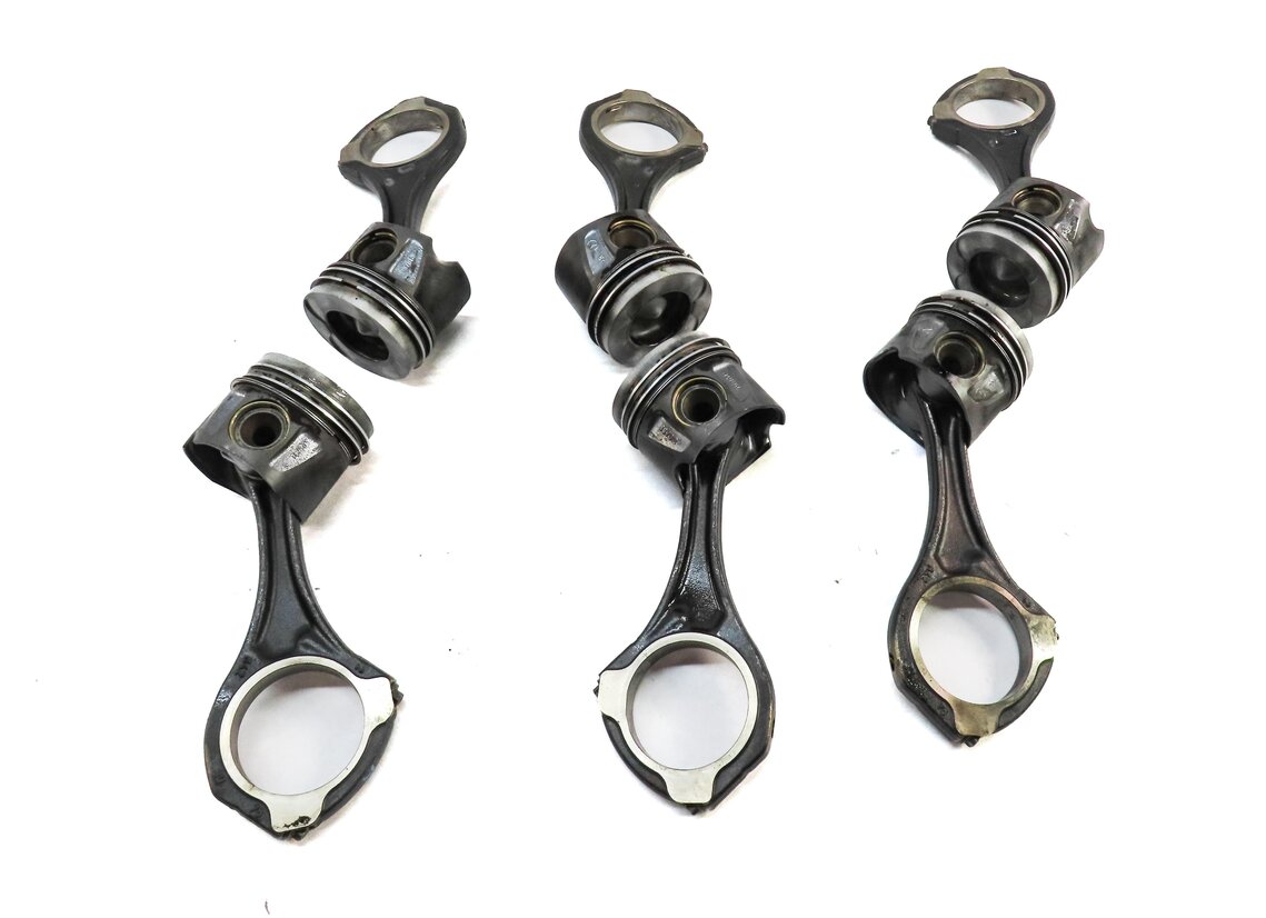 Thumbnail 3: 12-17 ML GL GLS S X166 W166 W221 3.0L DIESEL OM642 PISTON & CONNECTING ROD SET 6